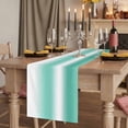 thumbnail image 2 of Ombre Teal Green Burlap Cotton Table Runner 13x120 Inches Long, Modern Abstract Art Gradient Farmhouse Table Runners, Outdoor Dining Table Decor for Baby Shower/Party/Wedding, 2 of 8