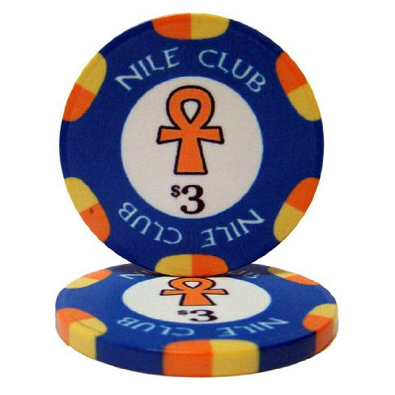 backup Adgang Let at forstå Nile Club 10g Ceramic Poker Chips, $3 Casino-Grade Ceramic, 25-pack -  Walmart.com