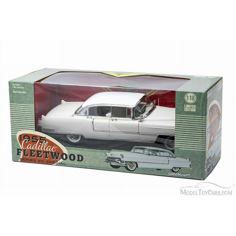 1955 Cadillac Fleetwood Series 60 White 1/18 Diecast Model