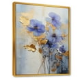thumbnail image 2 of Designart "Exquisite Violets In Blue And Gold Hues III" Violets Floater Framed Canvas Wall Art, 2 of 5
