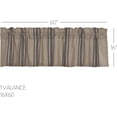 thumbnail image 2 of VHC Brands Grain Sack Charcoal Black Stripe Farmhouse Kitchen Curtain Valance 16x60, 2 of 6