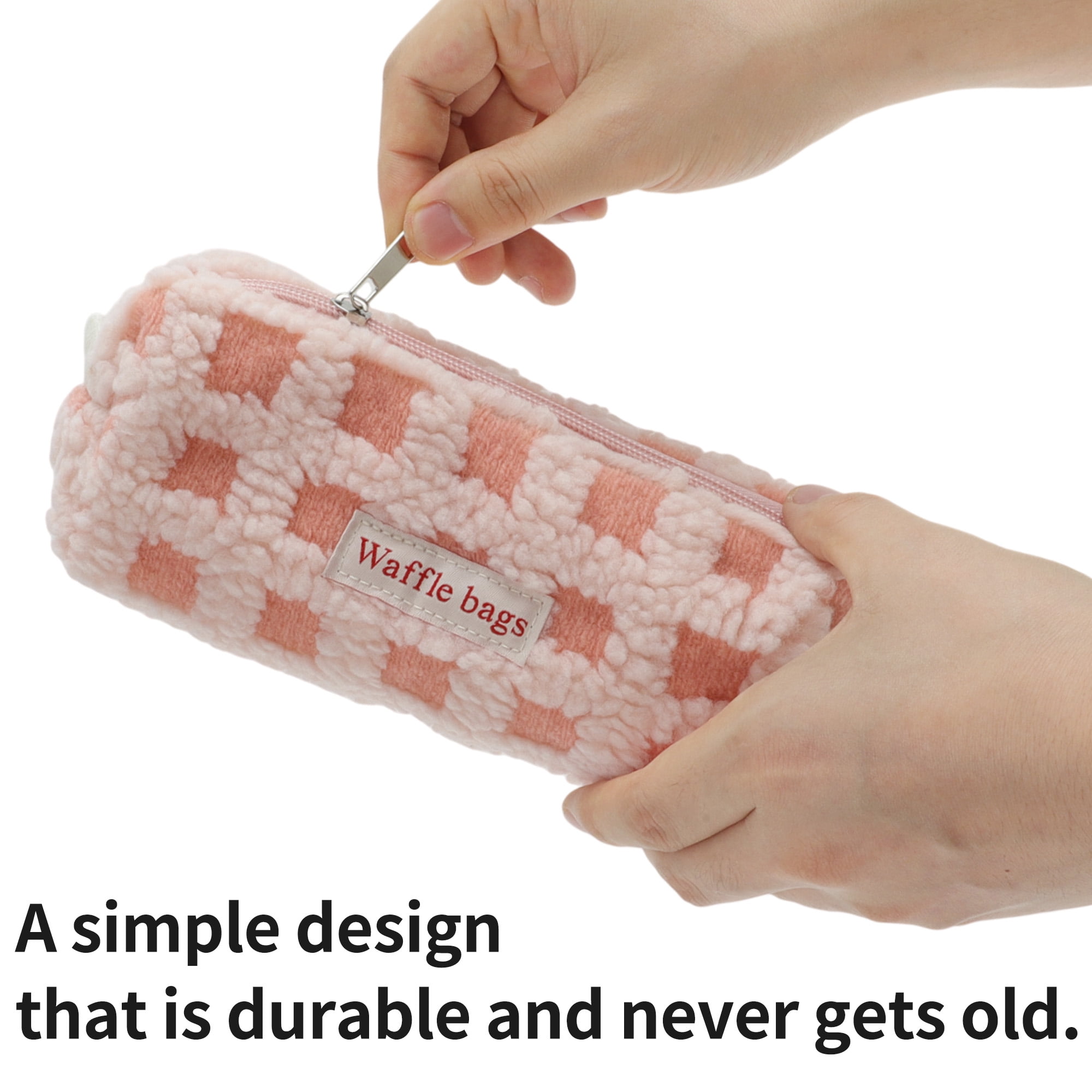 Unique Bargains Pencil Case Large Capacity Pen Pouch, Aesthetic Pencil Organizer Pink