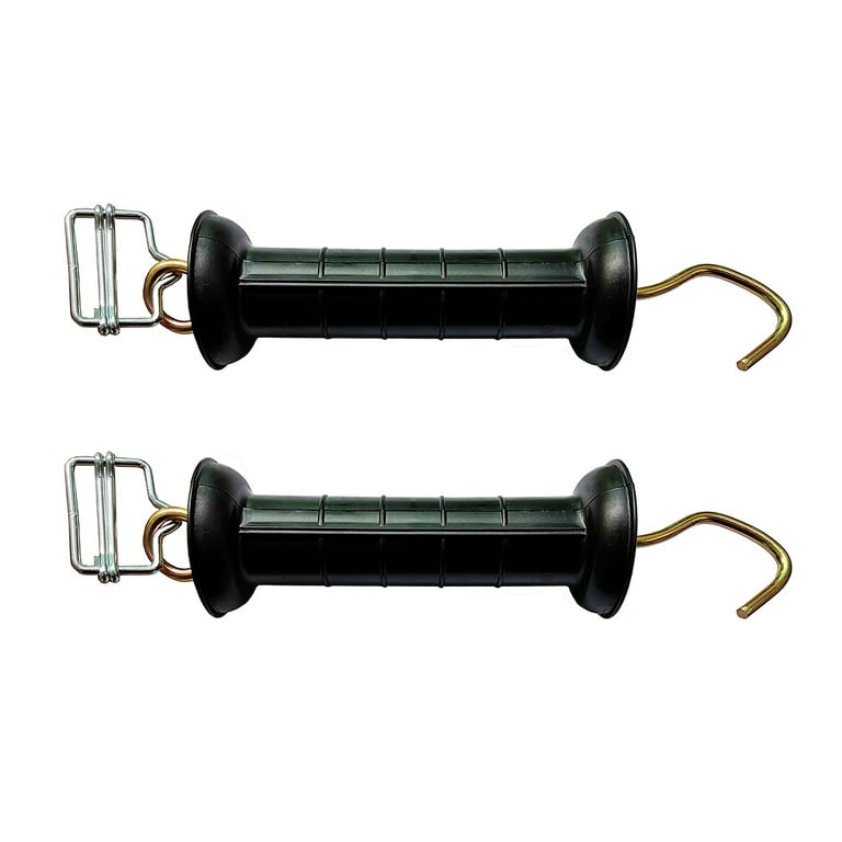 Electric Fence Gate, Electric Fence Gate Handle with Poly Tape Buckle, Spring  Handle with Polytape End Buckle, Gate Handle with Poly Tape Splicer(2 Pack)  
