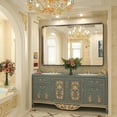 thumbnail image 2 of TokeShimi  Modern Metal Frame Bathroom Vanity Wall Mirror 55x36 - Black, 2 of 5