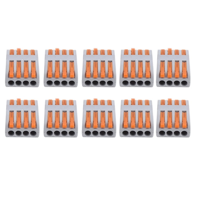 Lever Nut Connector Connect Terminal 10Pcs Compact Wire Connectors Lever Nut Terminal Block SPL-4 Quick Connect Splice Type ANGGREK Otros