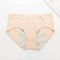 thumbnail image 6 of 3 Packs Women's Period Underwear Menstrual Postpartum Easy Clean Teens Briefs Panties for Women L Beige, 6 of 9