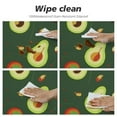 thumbnail image 4 of WYYP  Cute Cartoon Funny Avocado Fitted Round Tablecloth Waterproof Table Cloth with Elastic Edge Wipe Clean Table Covers for Indoor Outdoor Fits Medium White, 4 of 7