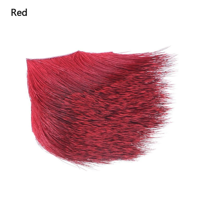 Faux fur 7 Colors Dry Hook Material Fly Hook Deer Hair Patches Fly Fishing  Lure Tying Material Deer Hair Hook RED 