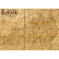 thumbnail image 2 of Vintage Maps 18x14 Black Modern Framed Museum Art Print Titled - Kentucky 1862, 2 of 4