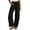 Black(Pants), variant on No Boundarie Wide Leg Pants for Women Cotton Linen Button Front Elastic Waist with Pockets Work to Weekend Loose Lounge Pants
