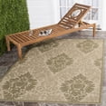 thumbnail image 2 of Safavieh Courtyard Jessie Damask Indoor/Outdoor Area Rug, Natural/Olive, 5'3" x 7'7", 2 of 11