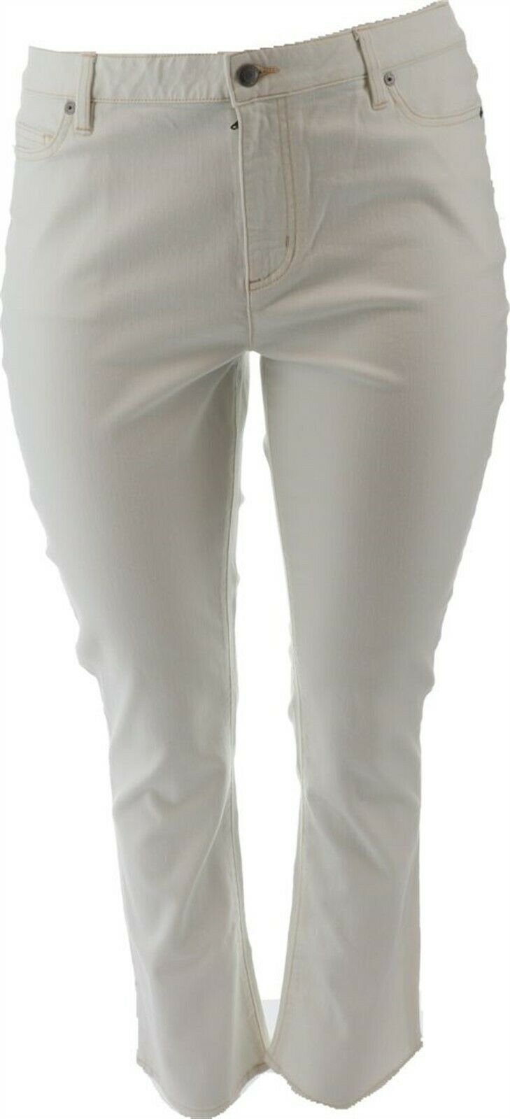 Lands' End Straight Leg Jeans White 14 