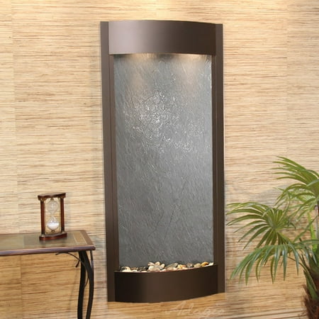 - Adagio Fountains Pacifica Waters Natural Stone/Metal Wall Fountain with Light