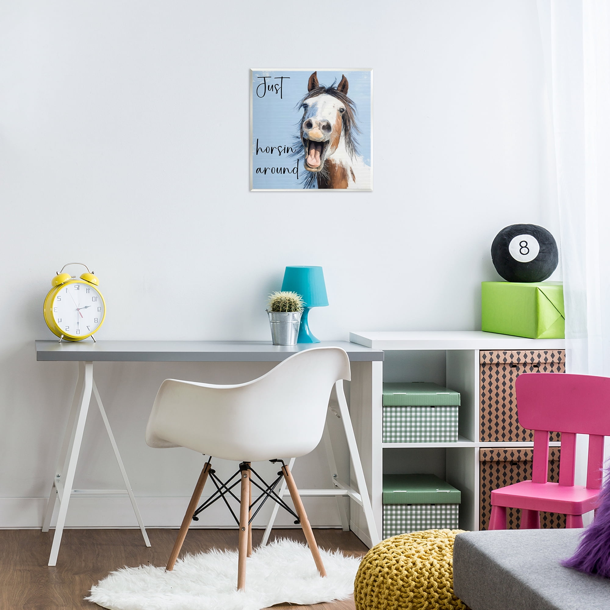 Stupell Industries Just Horsin' Around Wall Plaque Art, design by Kim Curinga