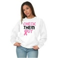 thumbnail image 5 of Breast Cancer Check Them Out BCA Women Crewneck Sweatshirt Brisco Brands S, 5 of 6
