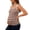 Coffee, variant on Summer Maternity Shirts Striped Ribbed Maternity Tank Sleeveless Casual Slim Fitted Pregnancy Tank Tops for Women