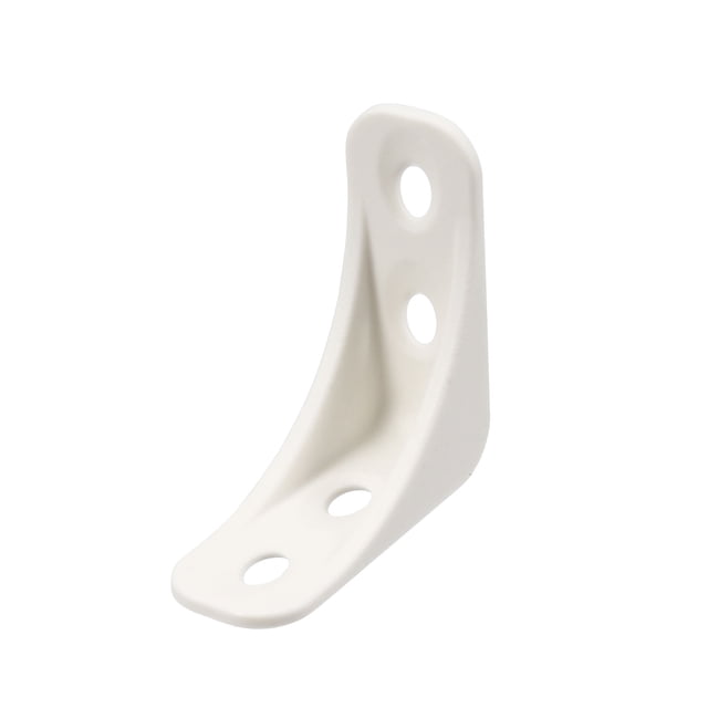 Soporte de ángulo Uxcell para estante de puerta de 90 grados, esquinas de plástico, 1.54" x 1.54" x 0.63" Blanco, paquete de 50