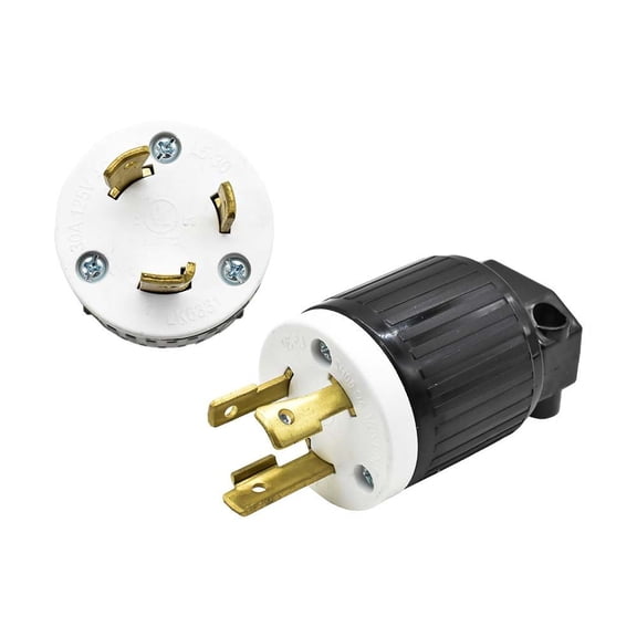 Superior Electric YGA024 Twist Lock Electrical Plug 3 Wire, 30 Amps, 125V, NEMA L5-30P - YGA024