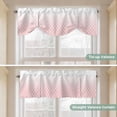 thumbnail image 5 of Pink Ombre Stripe Tie Up Valance Curtains for Windows, Kitchen Curtains Window Treatments, Modern Abstract Art Gradient Striped Short Window Shades Valances for Bedroom Bathroom Cafe 54"x18", 5 of 8