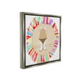 thumbnail image 4 of Stupell Industries Lion with Rainbow Mane Animals & Insects Painting Gray Floater Framed Canvas Art Print Wall Art, 25 x 25, 4 of 10