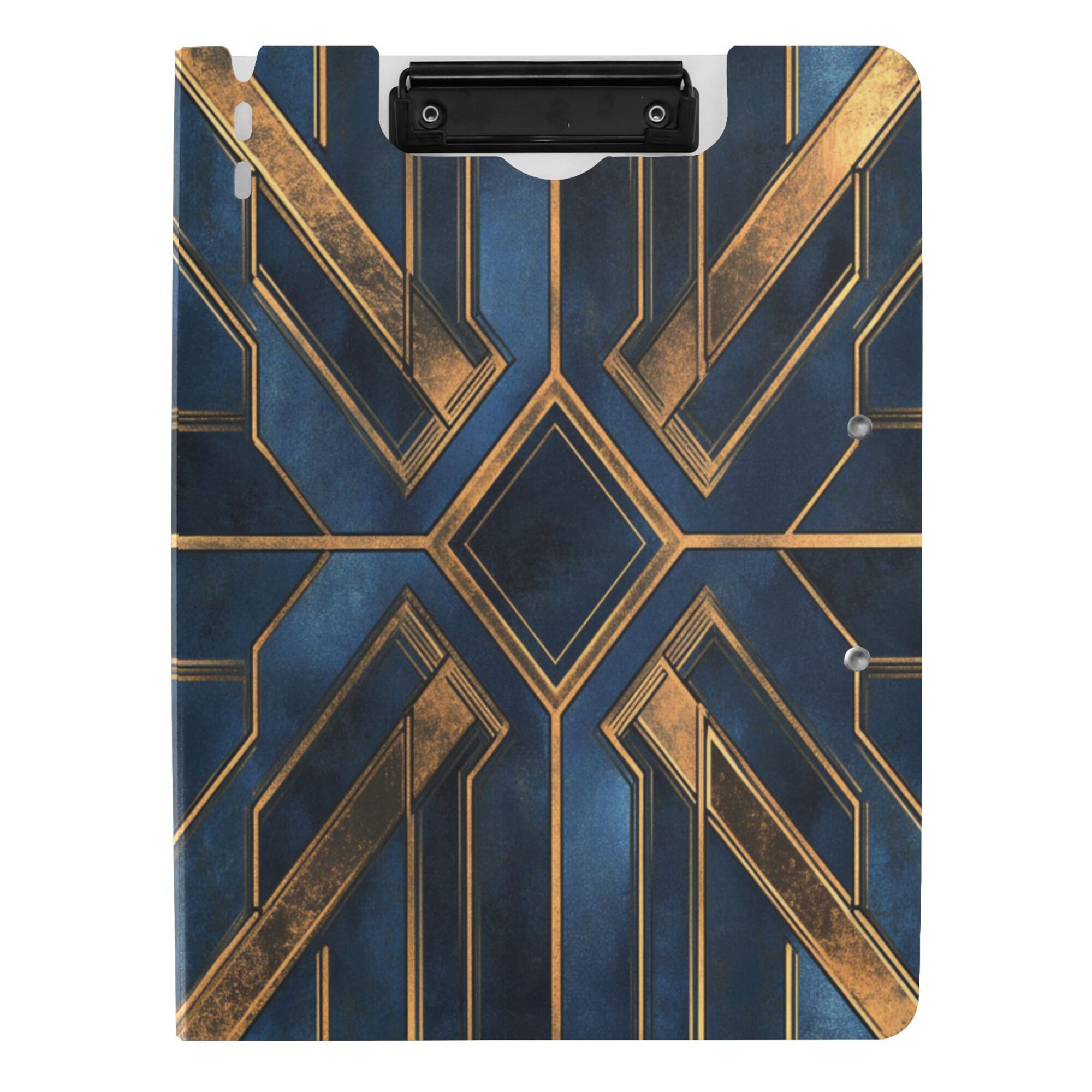 FORMRS A4 Clipboard Folder with Pen Holder Horizontal Foldable School Office Binder, Elegant Geometric Pattern