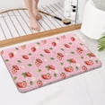 thumbnail image 4 of Strawberry Plants Fruit Flower Leaf Bathroom Rugs Mat,Non Slip Microfiber Bathroom Rug,Rubber Backing,Soft Bathroom Mats for Bathroom Floor,Tub and Shower,17x27in(43x68cm), 4 of 5