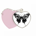 thumbnail image 1 of Alas de mariposa con Rose Bolsa de viaje Mirror maquillaje corazón rosa, 1 of 4