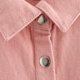 thumbnail image 7 of Cropped Waistcoat for Women Button Down Denim Vest Elegant Jacket Y2K Jeans Jacket Collared Loose Sleeveless Tops Casual Country Trendy Pink S, 7 of 7
