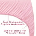 thumbnail image 6 of Flxxie Microfiber Toddler Bedding Set, Soft and Easy Care Crib Sheet Set, Includes Quilted Comforter, Flat Top Sheet, Fitted Sheet, Envelope Pillow Case for Boys and Girls, Pink, 4 Pieces, 6 of 7