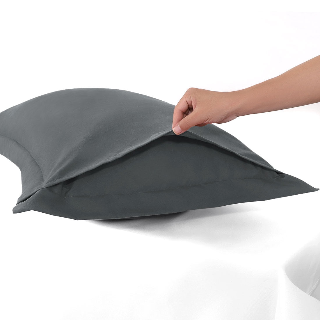 Unique Bargains 2-Pack Envelope Closure Pillow Sham Standard Grey