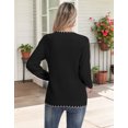 thumbnail image 5 of Sweaters for Women 2024 Trendy Front Star Printed Crewneck Sweater Casual Knitted Lightweight Pullover Sweater Shermie, 5 of 6