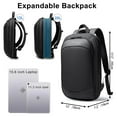 thumbnail image 3 of HEROIC KNIGHT Expandable 15.6" Laptop Backpack for Men, Waterproof Business Backpack for Travel, Black, 3 of 9