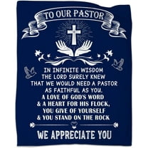 Pastor Appreciation Gifts Blanket 60"x50", Pastor Gifts for Men Women, Inspirational Christian Unique Pastor Gifts for Men, Religious Gift for Pastor Men Throw Blanket