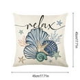 thumbnail image 3 of PEONAVET Summer Letters Pillow Set Scallop Printing Sofa Window Cushion Set Living Room Bedroom Cushions, 3 of 5