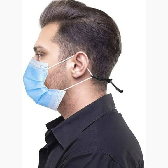 MLINS 4 Pcs Mask Extension Mask Strap Extender 19CM Black