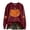 Brick Red 0826 sweatshirts, variant on Womens Plus Size Crew Neck Halloween Sweatshirts Trendy Big Pumpkin Maple Leaf Printed Pullovers Causal Fall Long Sleeve Graphic Tops Brick Red L