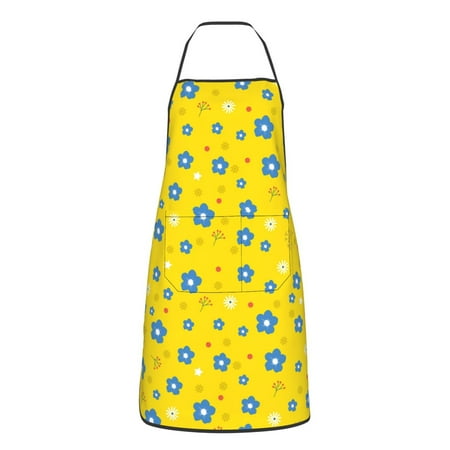 

XMXY Chef Aprons with Pockets for Women Men Spring Nature Flowers Waterproof Cooking Kitchen Aprons 28.3 x 20.4 inches