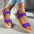 thumbnail image 5 of Dakaela Women's Flat Sandals Open Toe Elastic Ankle Strap Slip on Slides Braided Summer Beach Shoes, 5 of 9