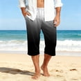 thumbnail image 2 of CharmCyan Men's Casual Drawstring Cropped Shorts White L, 2 of 2