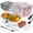 Pink, variant on Electric Lunch Box -DFITO Fast 65W Food Heater 3-In-1 Portable Food Warmer Lunch Box W/Leak proof, 2 Compartments, Removable 304 Stainless Steel Container, Fork, Spoon and Carry Bag,Pink