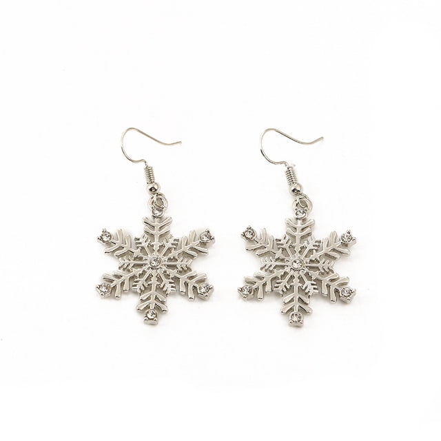 Pendientes Elegantes Aretes Copo Nieve