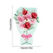 Mothers Day Card,Music & Light Happy Mother’s Day card, Greeting Card for Mom Wife Grandma, 7in Peony Flower Bouquet Cards from Daughter, Son, Husband