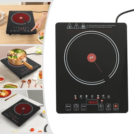 Electric Ceramic Hob, 1800W Electric Cooktop, Countertop Burner