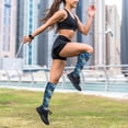 thumbnail image 6 of Lsque Turtle，Shell Algae Starfish Coral Pattern Sport Compression Socks for Men & Women 15-20 mmHg Knee High Nurse Pregnant Running Medical and Travel Athletic, 6 of 6