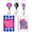 2 Pack-back&body Hurts&heart, variant on ORB 2 Pack Cute Dinosaur ID Badge Holder with Clip Badge Reels | Retractable Heavy Duty,Keychain,ID Holder for School Nurse Office