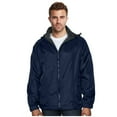 thumbnail image 2 of 9 Crowns Maximos Men's Water Resistant Fleece Lined Wind Rain Hooded Jacket (Navy/Charcoal Gray, XX-Large), 2 of 4