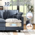 thumbnail image 5 of BedLuxury 57'' Loveseat Sofa for Small Spaces,Cozy Cloud Couch with Deep Seats for Living Room & Corner Decor,Blue, 5 of 7