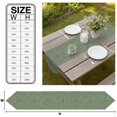 thumbnail image 3 of Dark Green Table Runner Linen Burlap Table Runner 72 Inches Long Farmhouse Vintage Green Solid Color Modern Dresser Scarves for Kitchen Island Coffee Dining Room Party Wedding Holiday Decor 13"x72", 3 of 8