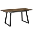 thumbnail image 1 of HOMCOM Extendable Dining Table Rectangular Wood Effect Tabletop for 4-6 People with Steel Frame & Hidden Leaves for Kitchen, Dining Room, Living Room, 1 of 10