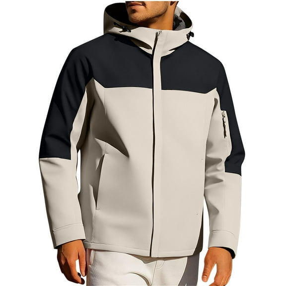 Maoxin Men's Coats and Jackets Men's Spring And Coat Thin Outdoor Mountaineering And Riding Windproof Work Coat Men's Coats/Jackets , Khaki , M